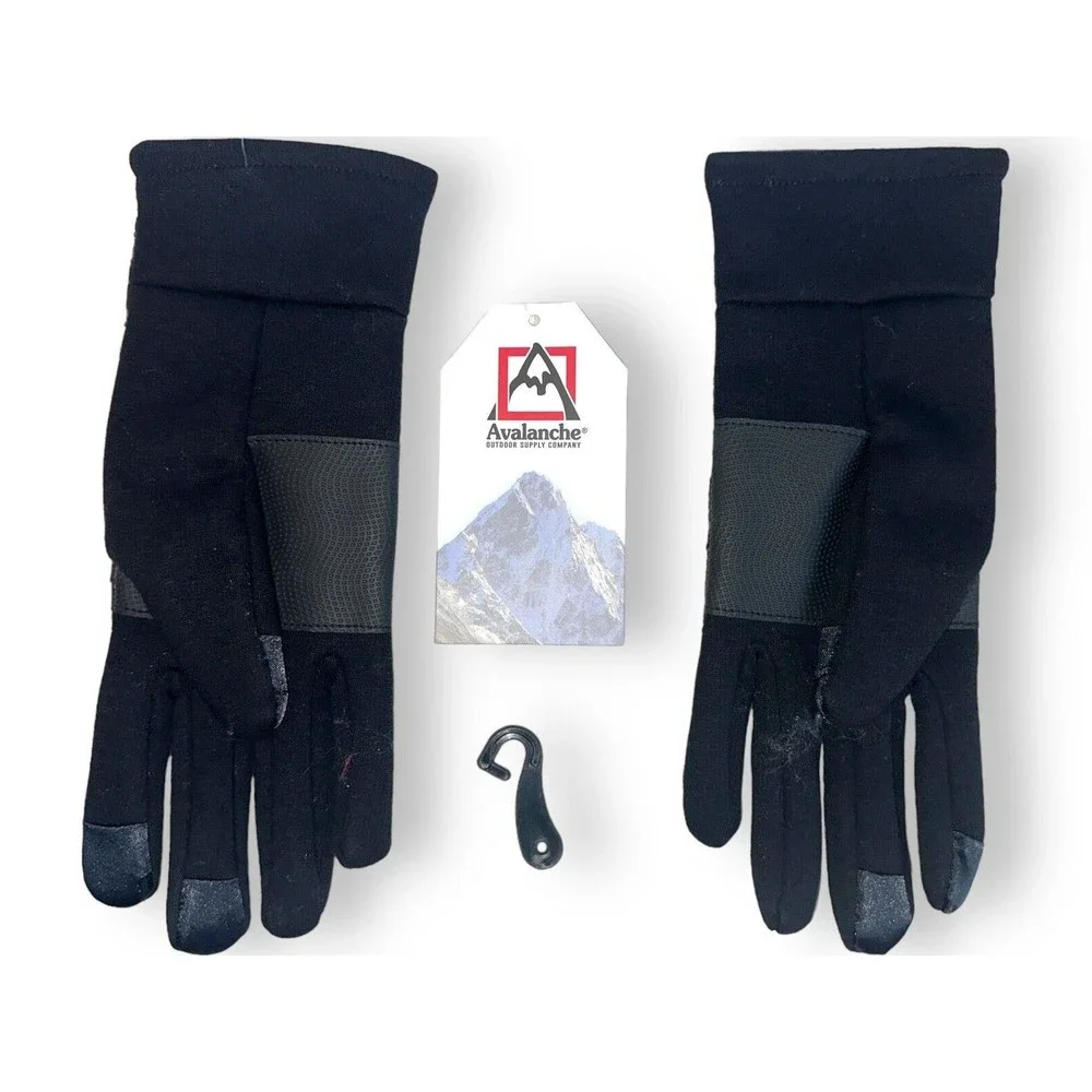 Womens Gloves Black Quilted Puffer Padded Smart Ladies Gloves Avalanche
